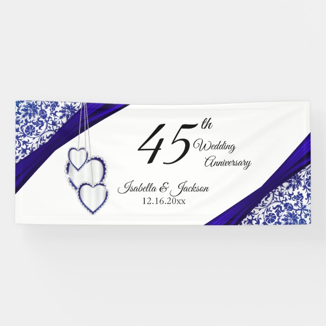 45./65. Sapphire Blumenjubiläum Banner (Horizontal)