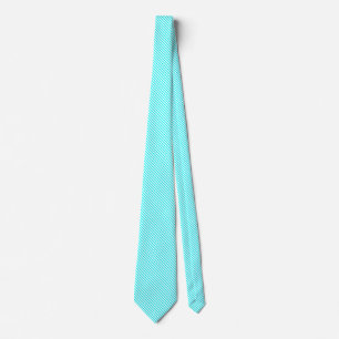 45 Deg White and Cyan Blue Lines II Krawatte