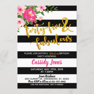 45 & fabelhafte Einladung zum Geburtstag