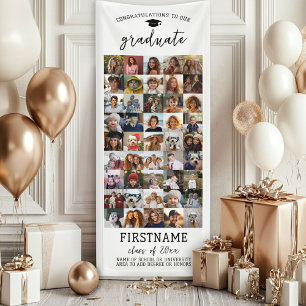 45 Foto Collage Abschluss Moderner Minimal Weiß Banner