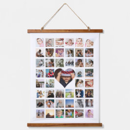 45 Fotomaterial Personalisiert mit Herz Wandteppich Mit Holzrahmen