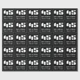45. Geburtstag: Art Deco Inspiriert Look "45" & Na Geschenkpapier