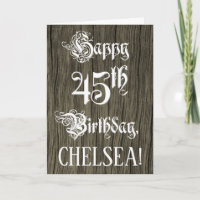 45. Geburtstag: Extravaganter, eleganter Text; Imi