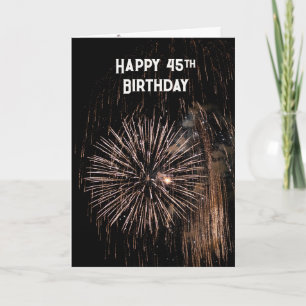 45. Geburtstag Feuerwerk Karte