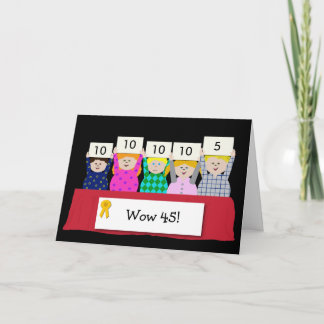45. Geburtstag individuell anpassbar Karte
