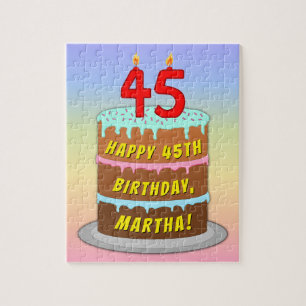 45. Geburtstag: Lustiger Kuchen und Kerzen + Benut