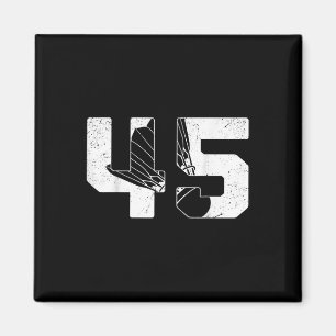 45. Geburtstag Männer Badminton Spieler Badminton  Magnet