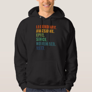 45. Geburtstag November 1977 Männer und Frauen 45 Hoodie