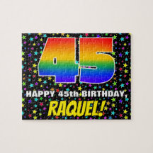 45. Geburtstag — Spaß, farbenfrohe Sternenweltenmu