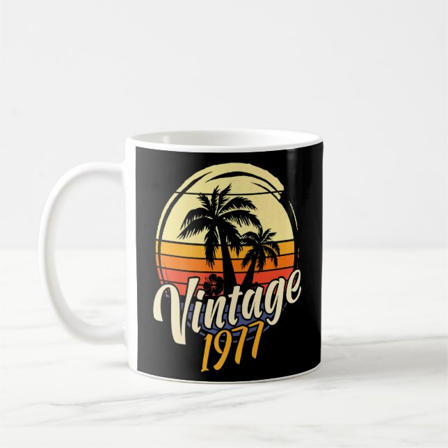 45. Geburtstag Vintag 1977 Kaffeetasse (Links)
