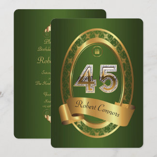 45. Geburtstagsfrau, elegante Farbe Einladung