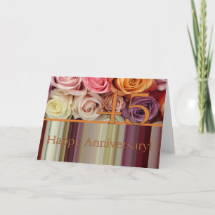 45. Hochzeitskarte - Pastellstreifen für Rose Karte
