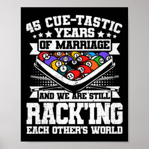 45. Hochzeitsplatz Billard 45 Jahre m Poster