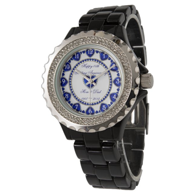 45. Hochzeitstag Armbanduhr (Schrägansicht)