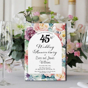 45. Hochzeitstag Elegantes Drehbuch Einladung