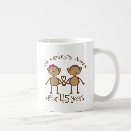 45. Hochzeitstag-Geschenke Kaffeetasse