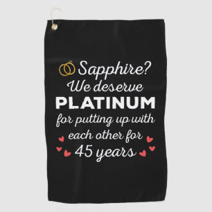 45. Hochzeitstag I - Sapphire Funny Couple Golfhandtuch