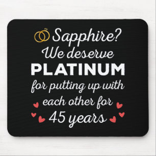 45. Hochzeitstag I - Sapphire Funny Couple Mousepad