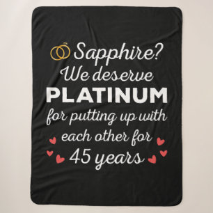 45. Hochzeitstag I - Sapphire Funny Couple Sherpadecke