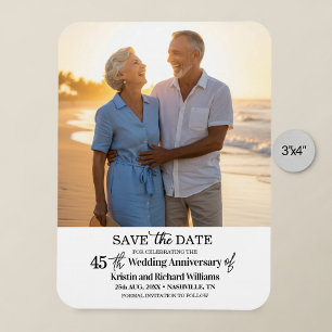 45. Hochzeitstag Save-the-Date-Foto Magnet