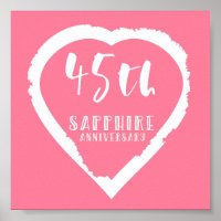 45. Hochzeitstag traditioneller Saphir