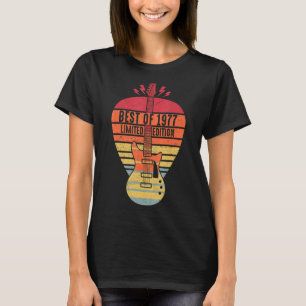 45 Jahre alt Geburtstag Best of 1977 Gitarre T-Shirt