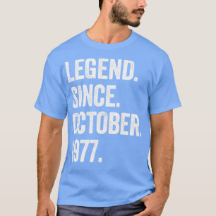 45 Jahre alte Legende seit Oktober 1977 45. Geburt T-Shirt