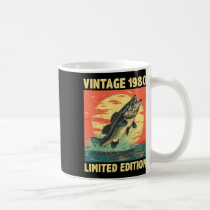 45 Jahre altes Geschenk 1980 Fischfang Fisch 45. Kaffeetasse