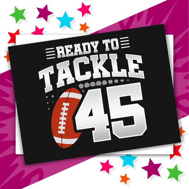 45 Jahre altes Tackle Football Party 45. Geburtsta Postkarte (Von Creator hochgeladen)