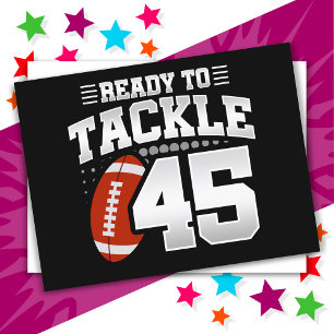 45 Jahre altes Tackle Football Party 45. Geburtsta Postkarte