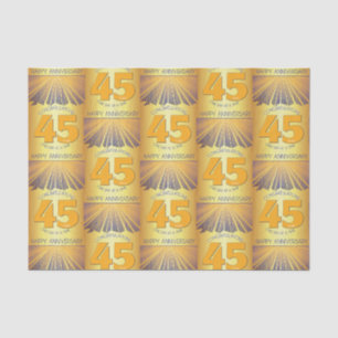 45 Jahre   Golden Ray 12-Schritte-Jubiläums-Tasche Seidenpapier