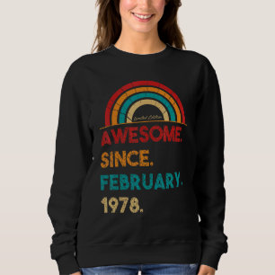 45 Jahre Phantastisch seit Februar 1978 45. Geburt Sweatshirt