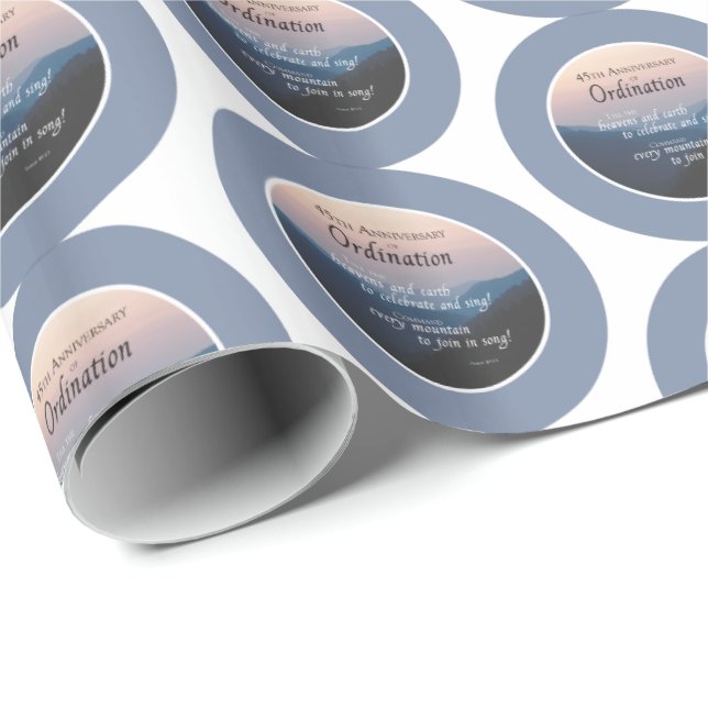 45. Jubiläum der Glückwunsch der Ordination Geschenkpapier (Rolleneckpunkt)
