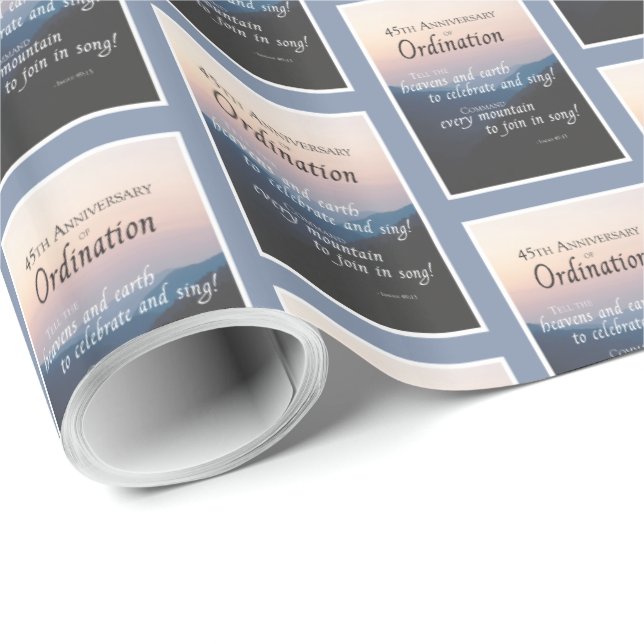 45. Jubiläum der Glückwunsch der Ordination Geschenkpapier (Rolleneckpunkt)