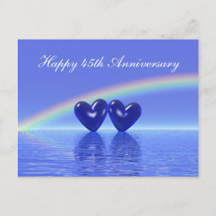 45. Jubiläum Sapphire Hearts Postkarte