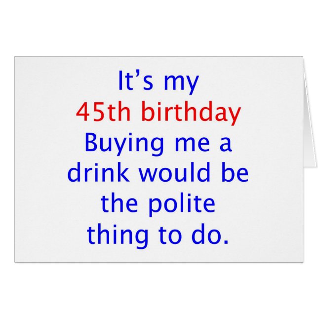 45 kaufen mich ein Getränk (Vorderseite (Horizontal))