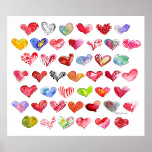 45 Liebe-Herz-großes Plakat