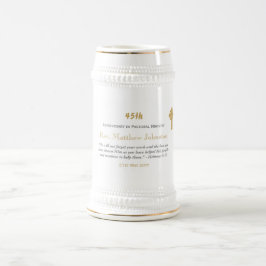 45. Ordination Jubiläum Personalisierte Schrift Bierglas