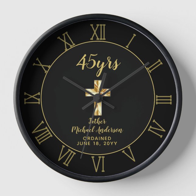 45. Ordination Jubiläum Priester Golden Jubiläum Uhr (Vorderseite)