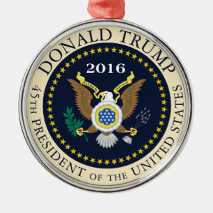 45. Präsident der Vereinigten Staaten Silbernes Ornament