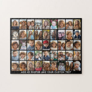 45 Quadratische Fotocollage mit Text - schwarz