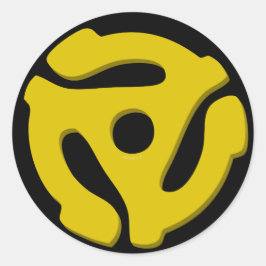 45-Record-Adapter Runder Aufkleber