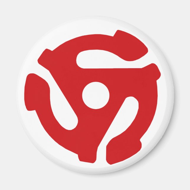 45 RECORD ADAPTOR-Kühlschrankmagnet Magnet (Vorne)