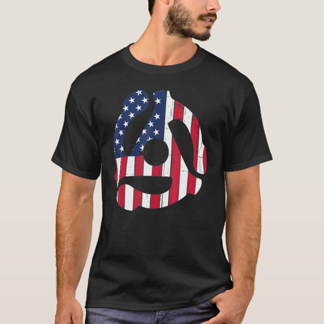 45 Recording Adapter American Flag 4. Juli T-Shirt (Vorderseite)
