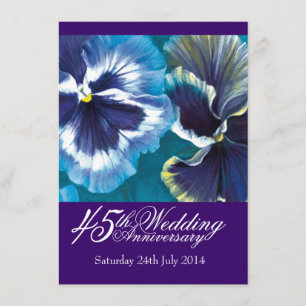 45. Saphir-Hochzeitsfeier-Einladung blau Einladung