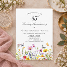 45. Saphir-Wildblumen-Hochzeitsjubiläum