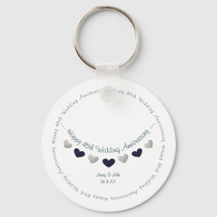 45. saphire Hochzeitstag bunting Design Schlüsselanhänger