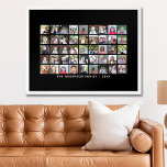 45 Square Foto Collage Grid mit Text - schwarz Poster<br><div class="desc">Verwenden Sie 45 SQUARE-Fotos, um eine persönliche Foto-Collage zu erstellen. Dieses moderne, saubere Layout enthält einen Textblock in einem serifenlosen Schriftart, um einen Familiennamen oder einen Namen hinzuzufügen. Die Hintergrundfarbe kann im Anpassungsbereich geändert werden. ***Beste Ergebnisse für dieses Multi-Foto-Layout - Ihre Fotos vor dem Hochladen in Quadrate schneiden. Oder verwenden...</div>