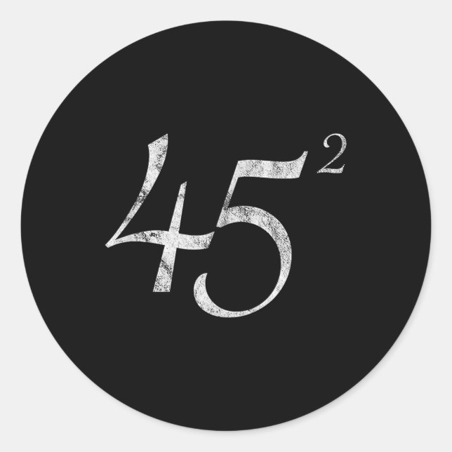 45 Squared Präsident Trump 2020 Second Term Gesche Runder Aufkleber (Vorderseite)