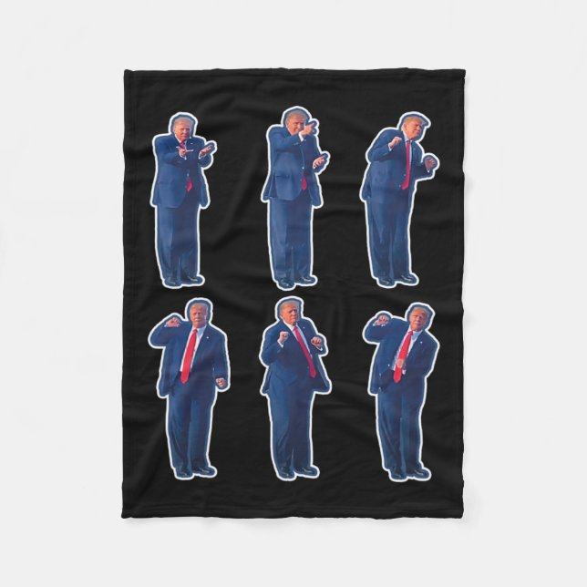 45 Tanz Donald Trump 47. Präsident Trump 1 Fleecedecke (Vorderseite)